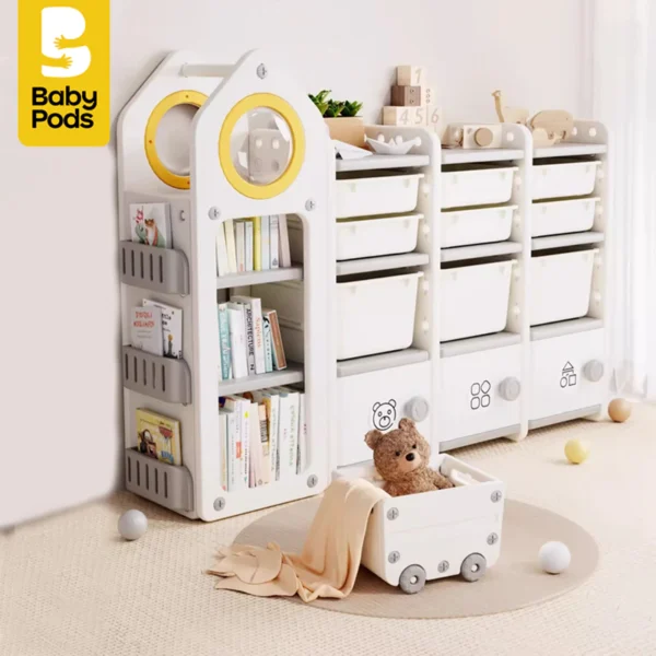 Kệ để đồ chơi cho bé, nhựa nguyên sinh cao cấp Babypods mẫu Wish