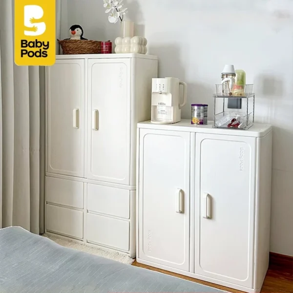 Tủ đựng quần áo cho bé, có thanh treo đồ, tủ mẹ bỉm Babypods