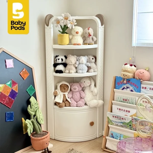 Kệ để đồ góc tường, kệ sách, kệ để đồ chơi, kệ treo quần áo đa năng Babypods mẫu Little Bear