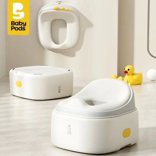 Bệ ngồi toilet di động 3in1, đệm TPE mềm mại, bảo vệ cột sống bé Babypods (tặng cọ rửa + 100 túi)