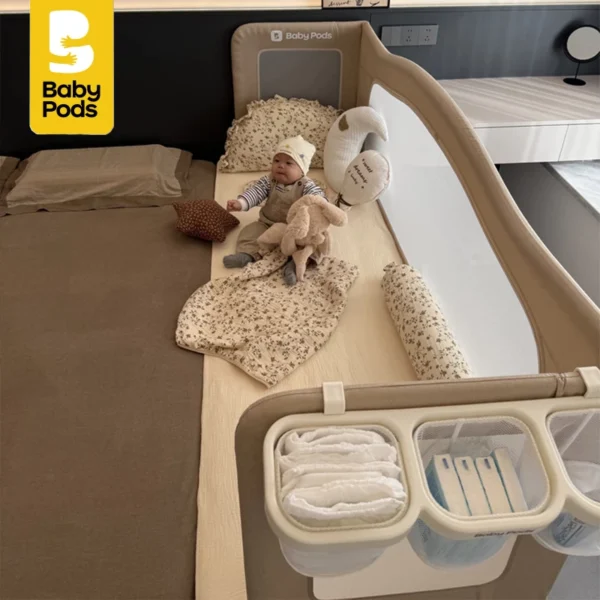 Giường cũi, giường trẻ em, sofa ghép cạnh giường ba mẹ Babypods (tùy chỉnh độ cao 11 mức, xếp gọn)