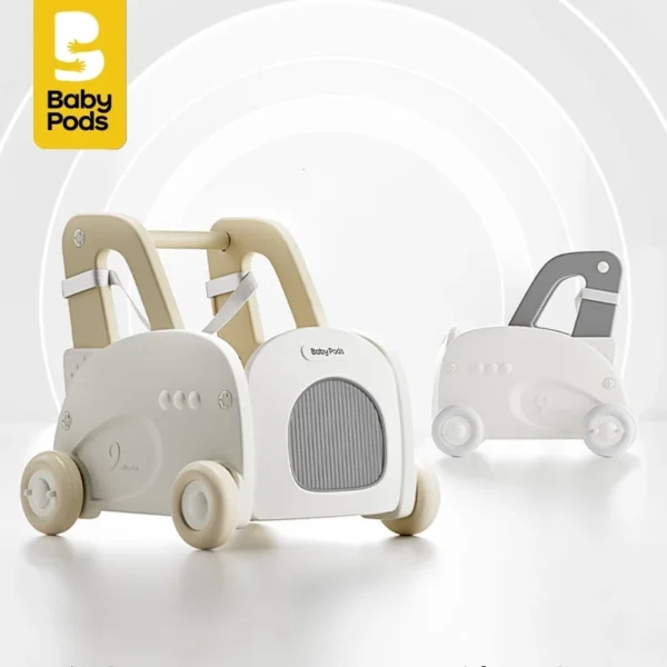 (tùy chỉnh chỉnh tốc độ xe) Xe đẩy tập đi kết hợp thùng để đồ chơi cho bé Babypods