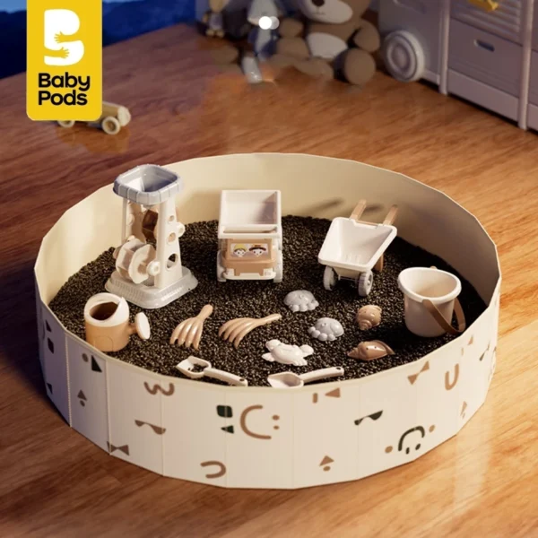 Bộ đồ chơi cát dành cho bé Babypods, thích hợp chơi trong nhà và ngoài trời, kích thước 1 mét