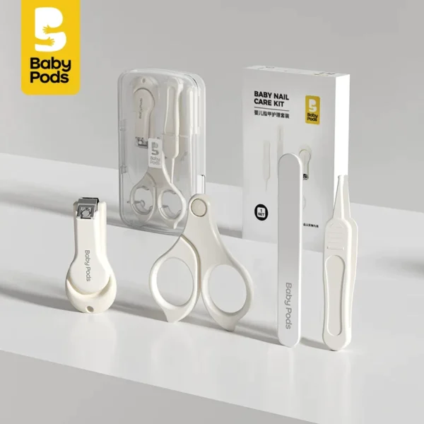 Bộ bấm móng tay an toàn cho bé 4in1, nhỏ gọn tiện lợi hiệu, kèm hộp đựng Babypods