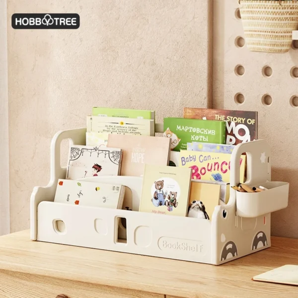 Kệ sách để bàn, kệ sách đa năng cho bé  Hobbytree mẫu Mini Car, nhựa nguyên sinh, nhỏ gọn, tiện lợi