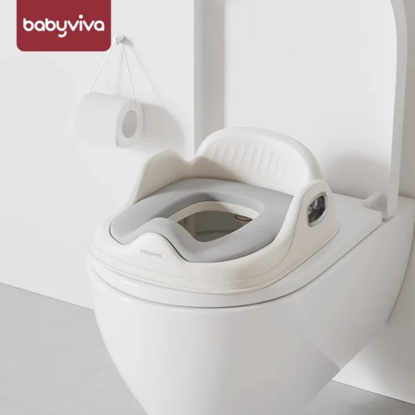 Bệ thu nhỏ bồn cầu, bệ ngồi toilet cho bé hiệu Babyviva, đệm PU mềm mại cao cấp bảo vệ cột sống
