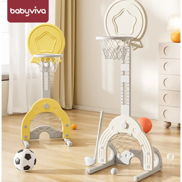 Bộ vận động thể thao đa năng cho bé Babyviva 3 môn phối hợp: Bóng rổ, bóng đá, golf (tặng kèm bóng)