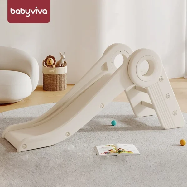 Cầu trượt đa năng xếp gọn cho bé, nhựa nguyên sinh cao cấp hiệu Babyviva, máng trượt dài 91cm